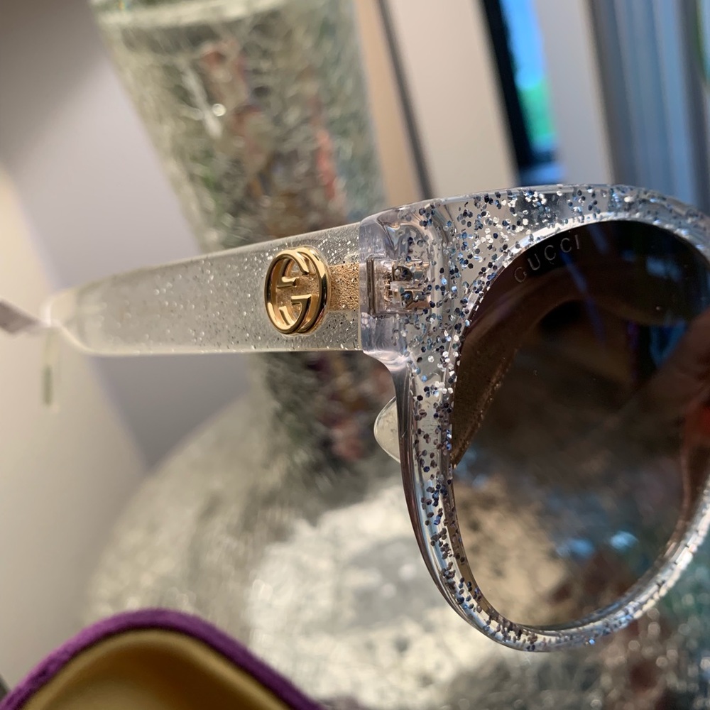 ⛔️SOLD⛔️Authentic Gucci 54 Glitter Round Acetate - Picture 4 of 8